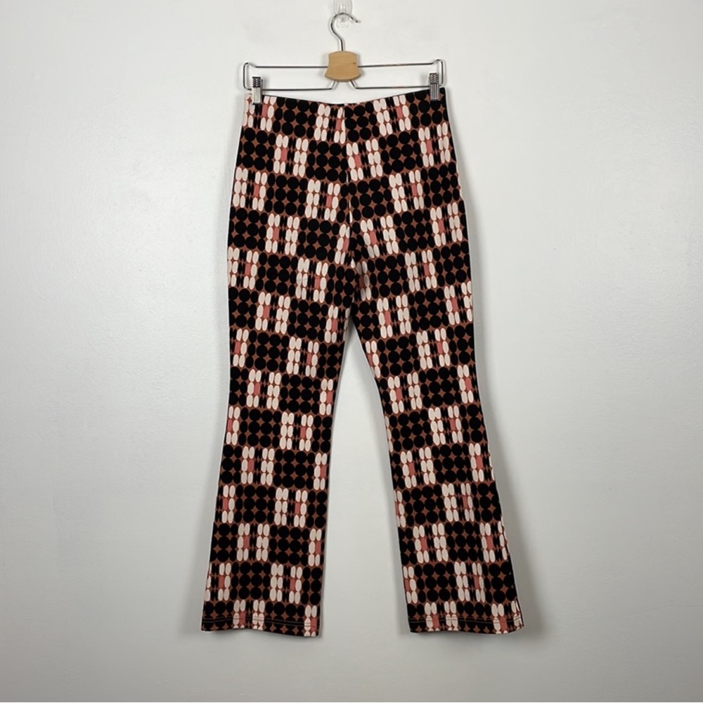 Maeve The Margot Kick Flare cropped pants women size Small Tall pull on stretch